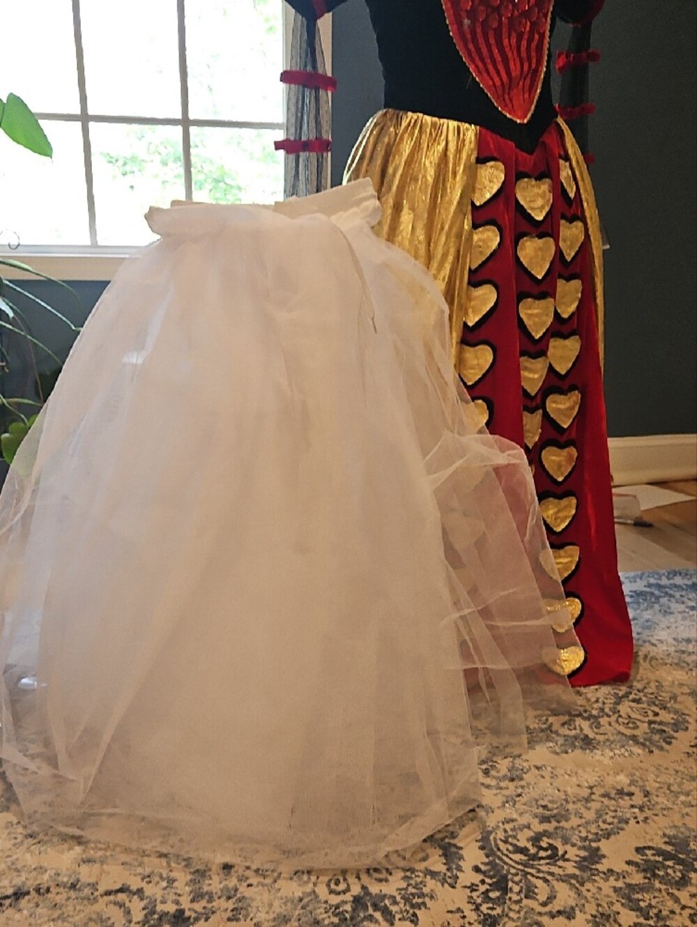 Queen of Hearts Adult Costume Dress - Picture 6 of 7